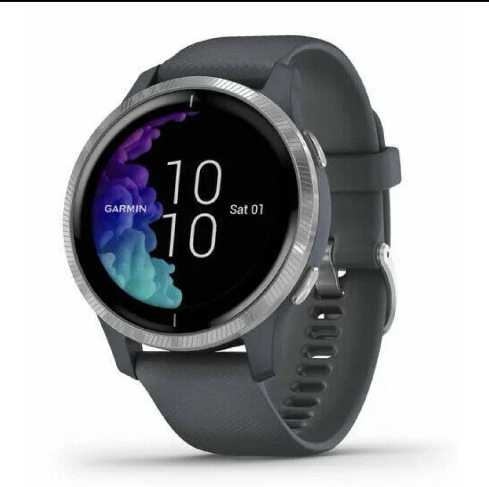 Garmin Venu Gps Smartwatch Running Fitness Watch W Charger  Band Excellent